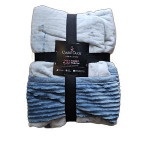 NEW Cuddl Duds Snowman Cozy Ribbed Plush Throw 50" x 60"